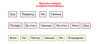 Собери пословицу про свиней